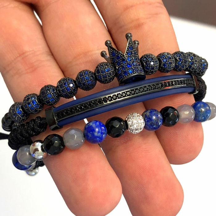 Set 3 Bratari Brooks Blue Zirconium [4]