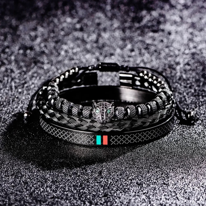 Set 3 Bratari Brooks Full Black Gatopardo [3]