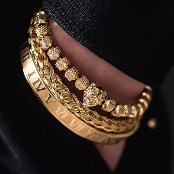 Set 3 Bratari Brooks Gold Lionesse [2]