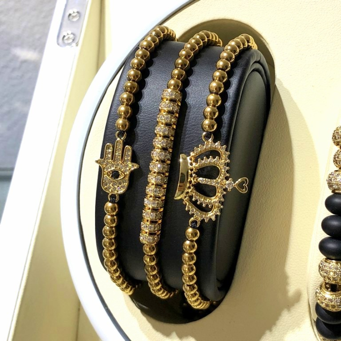 Set 3 Bratari Brooks Gold Queenshield [3]