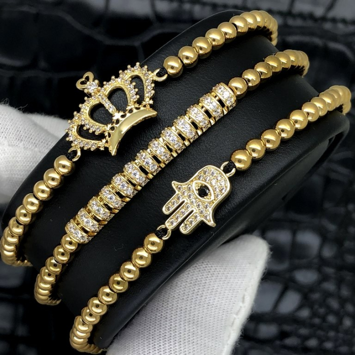 Set 3 Bratari Brooks Gold Queenshield [2]