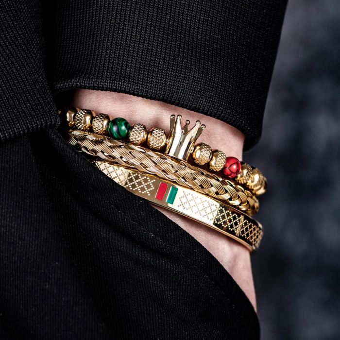 Set 3 Bratari Brooks Goldish Crown [2]