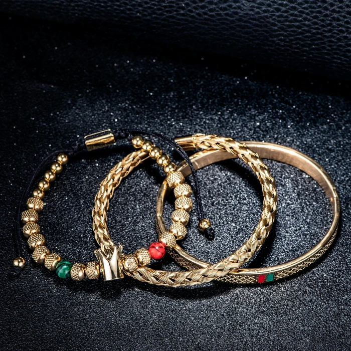 Set 3 Bratari Brooks Goldish Crown [5]