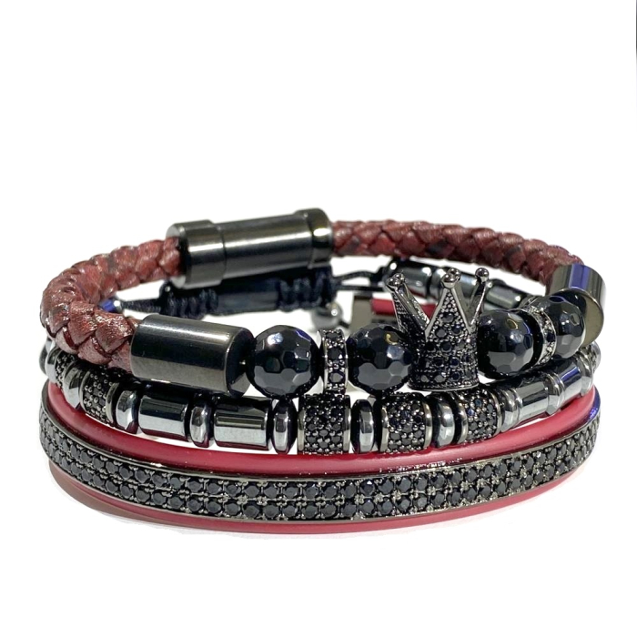 Set 3 Bratari Brooks Red Black Racer [5]