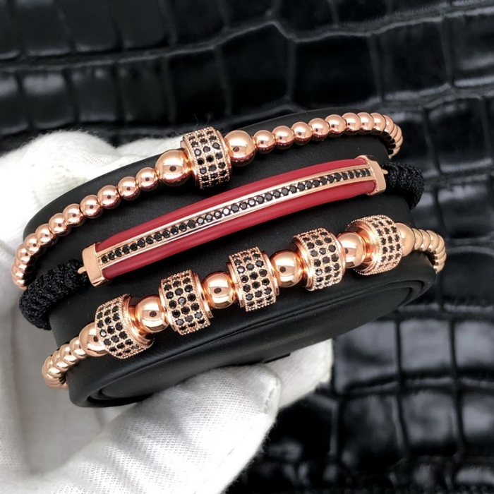 Set 3 Bratari Brooks Rose Gold Louviere [3]