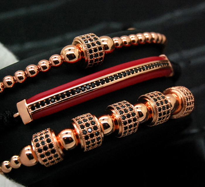 Set 3 Bratari Brooks Rose Gold Louviere [5]
