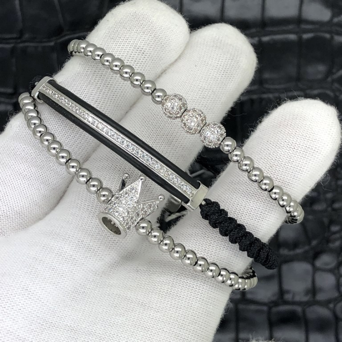 Set 3 Bratari Brooks Silver Royalsfield [4]