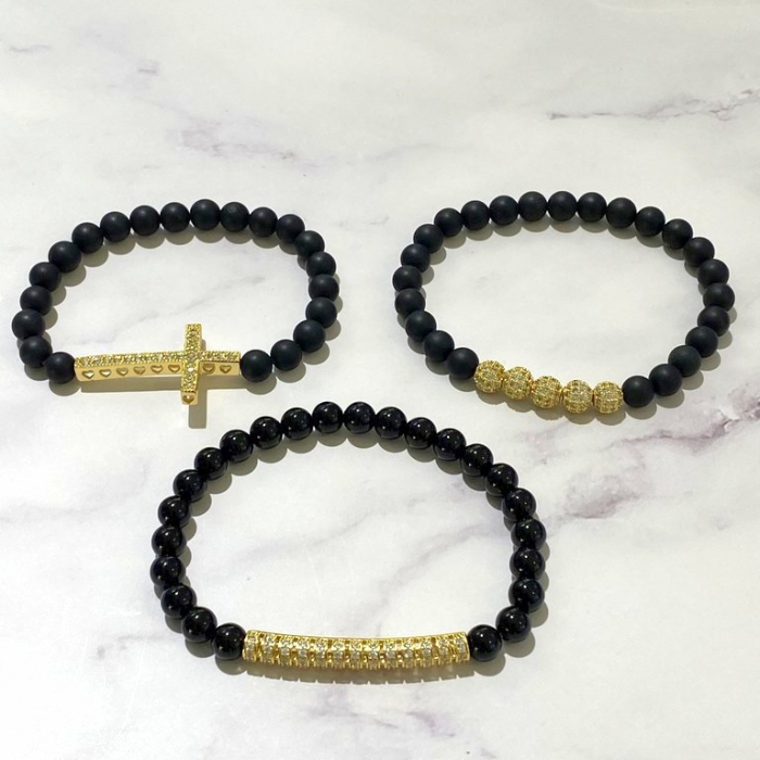 Set 3 Bratari Brooks Woman Gold Cross [4]