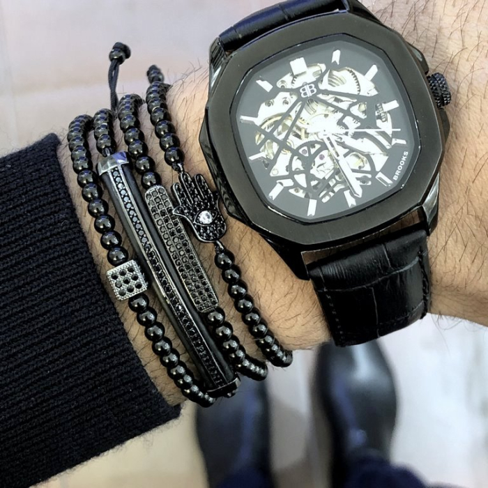 Set 4 Bratari Brooks All Black Contemporan [4]