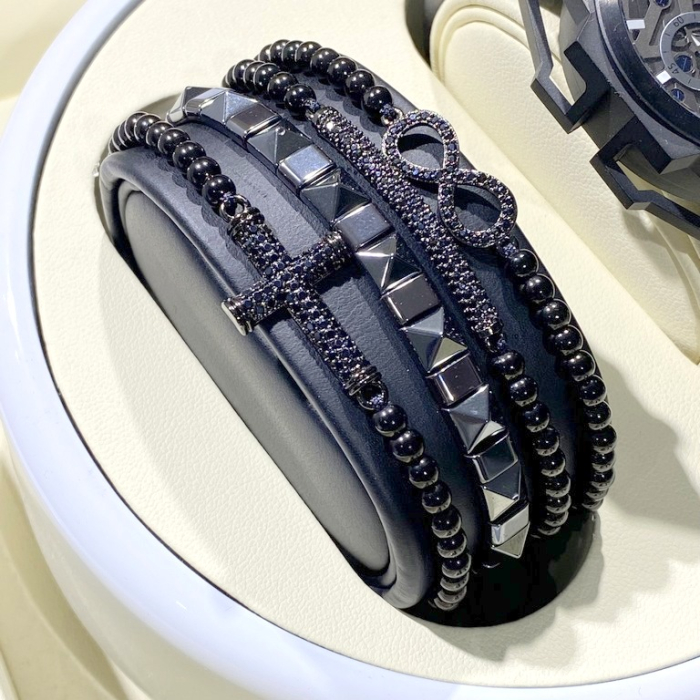 Set 4 Bratari Brooks Black Cross Infinit [3]