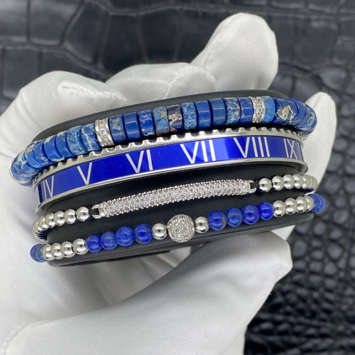 Set 4 Bratari Brooks Blue Obsession [3]