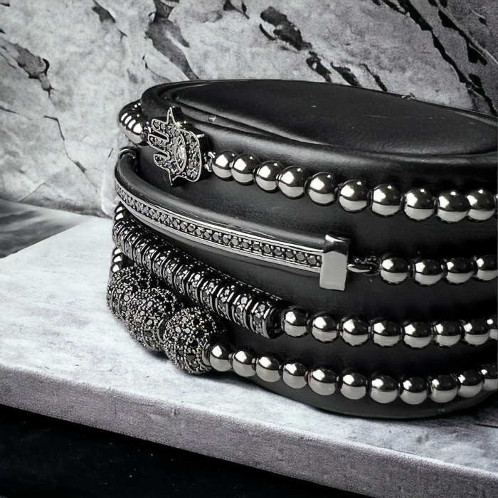Set 4 Bratari Brooks Full Black MicroDiamonds [3]