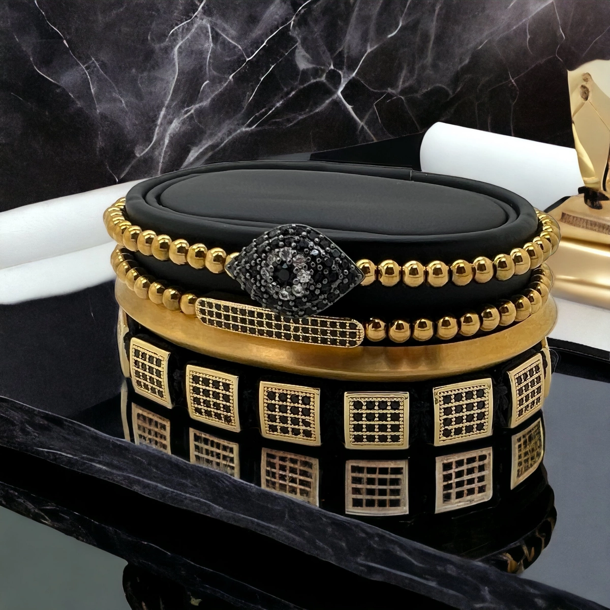 Set 4 Bratari Brooks Gold Malbeck [2]