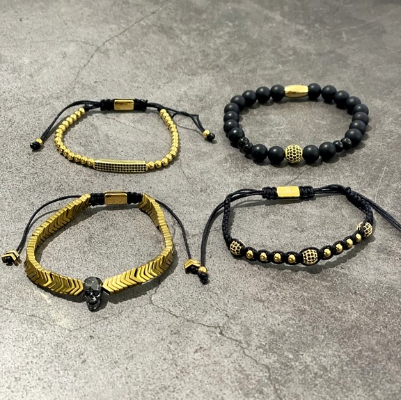Set 4 Bratari Brooks Gold Skull Design [5]