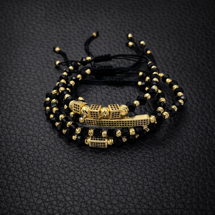 Set 4 Bratari Brooks GoldBlack [2]