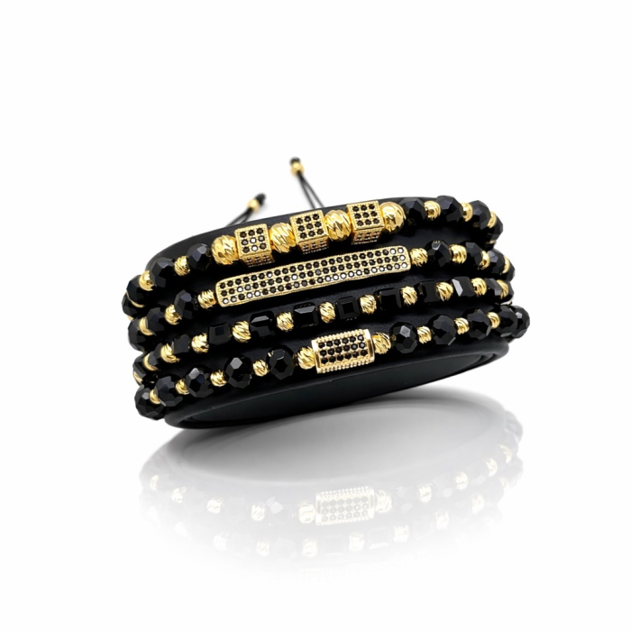 Set 4 Bratari Brooks GoldBlack [3]