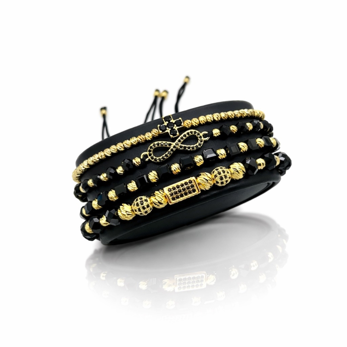 Set 4 Bratari Brooks GoldBlack Infinity [3]