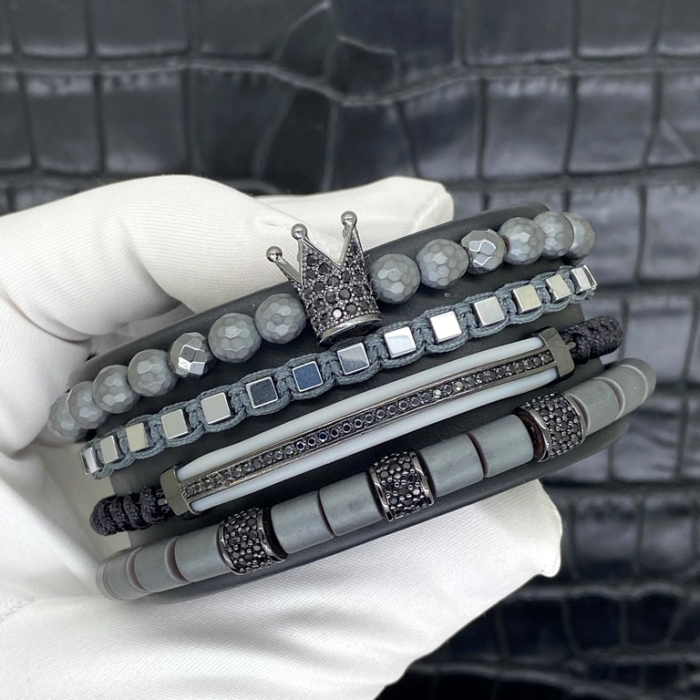Set 4 Bratari Brooks Gray Fusion [2]