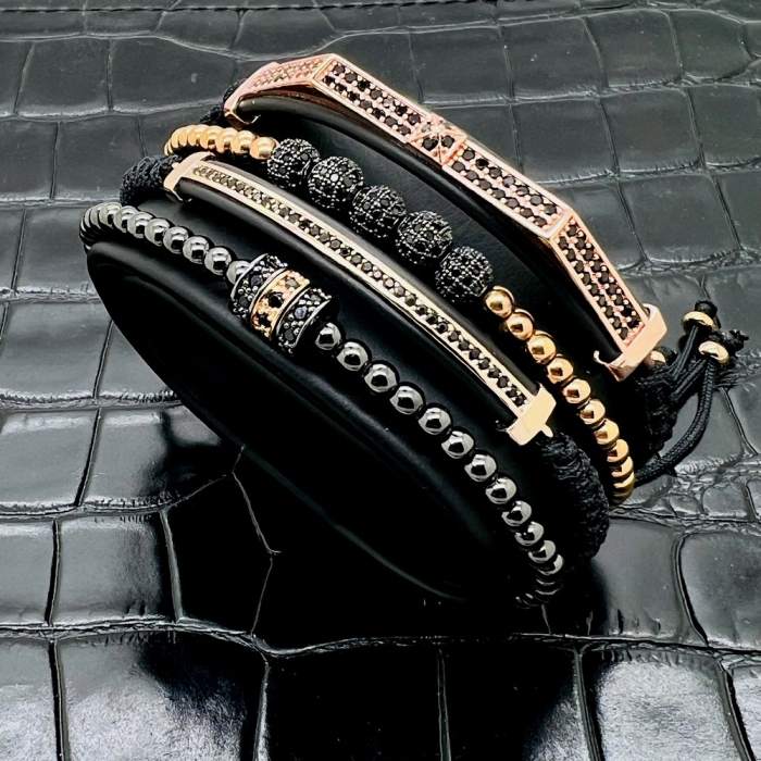 Set 4 Bratari Brooks RoseGold And Black [3]