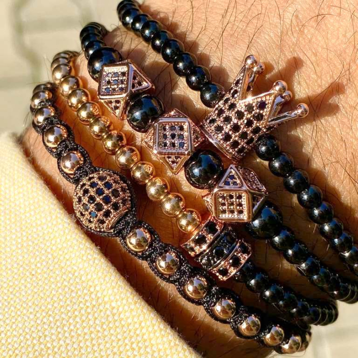 Set 4 Bratari Brooks RoseGold And Black [4]