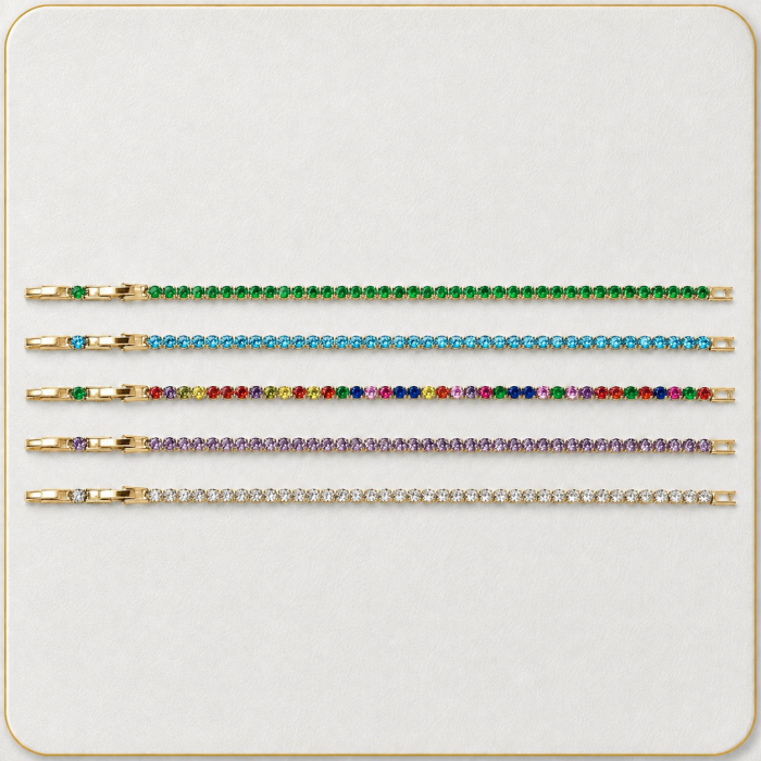 Set 5 Bratari Tennis Gold 2.5 MM / 20 CM [3]