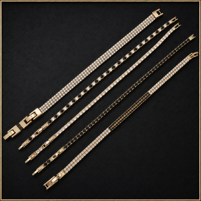 Set 5 Bratari Tennis Gold 20 CM [2]