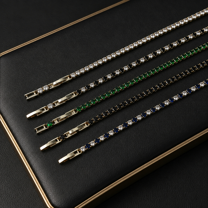 Set 5 Bratari Tennis Gold 3 MM / 20 CM [3]