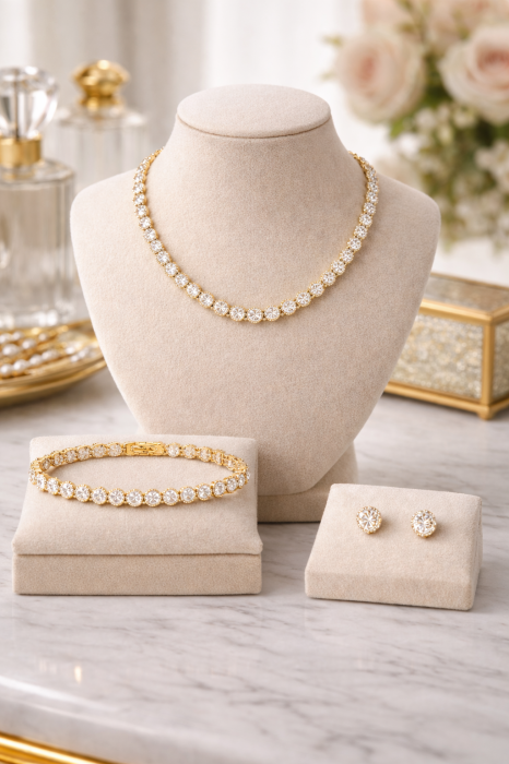 Set Bijuterii Angelic Gold Diamonds 6MM [3]