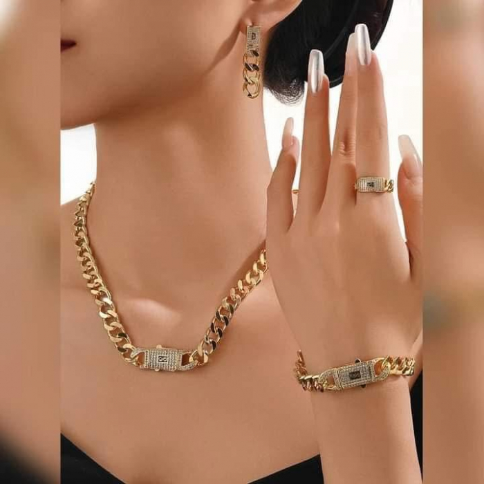 Set Bijuterii Monaco Gold Plated 14K 8MM [2]