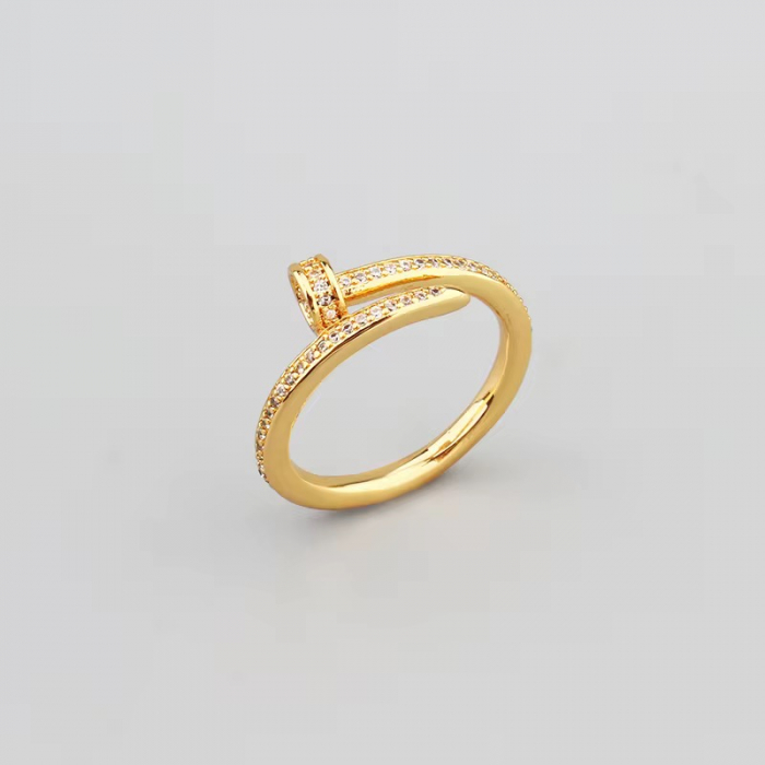 Set Bratara-Inel Gold Diamonds Nail [4]
