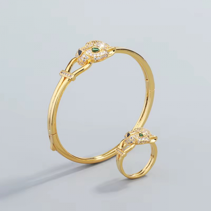 Set Bratara-Inel Gold Gatopardo Classic [2]