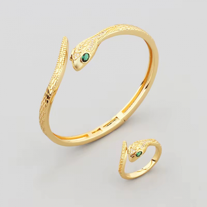 Set Bratara-Inel Gold Gatopardo Classic [2]