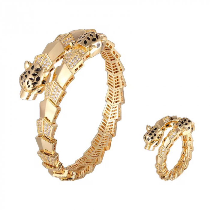 Set Bratara-Inel Gold Gatopardo Flexible [1]