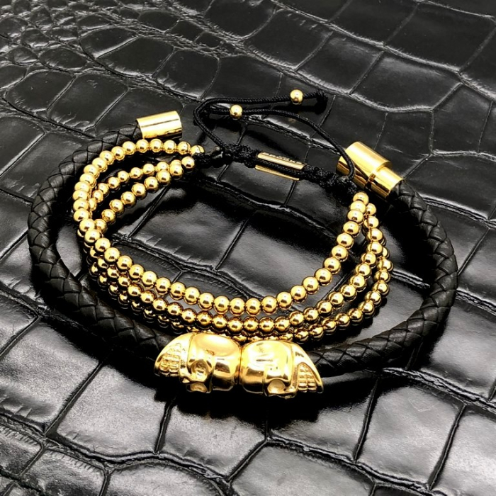 Set Bratari Brooks Gold Skull Beads [4]