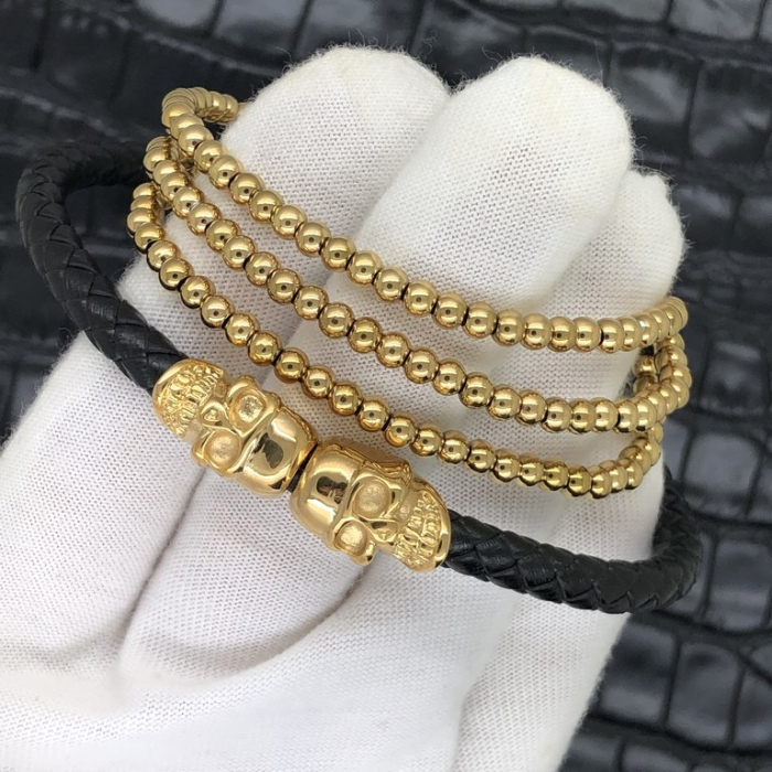 Set Bratari Brooks Gold Skull Beads [5]