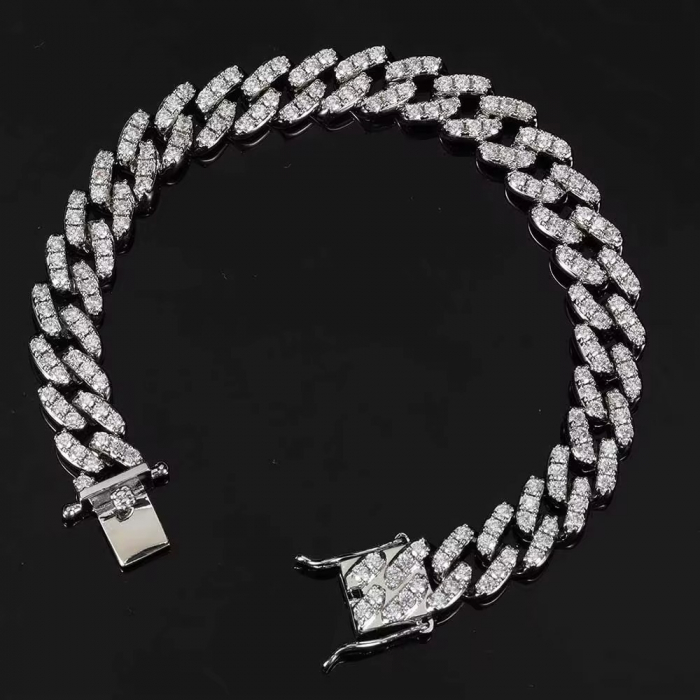Set Brooks Cuban Silver Woman Full Diamonds [5]