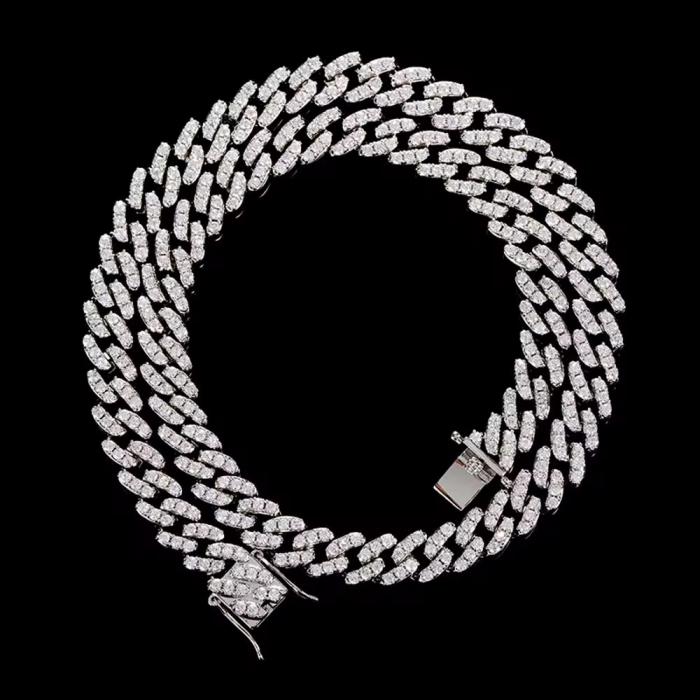 Set Brooks Cuban Silver Woman Full Diamonds [4]