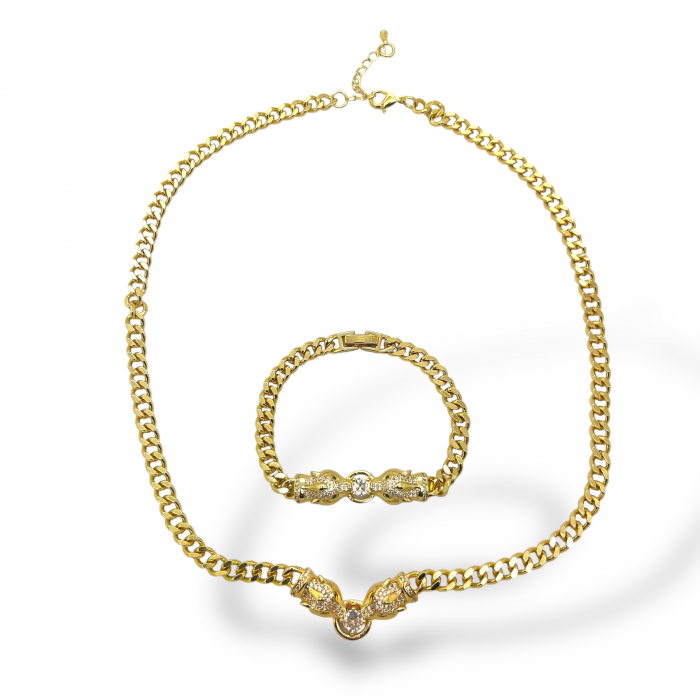 Set Colier-Bratara Gold Gatopardo [1]