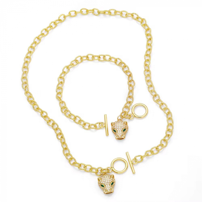 Set Colier-Bratara Gold Gatopardo Gothic Chain [1]