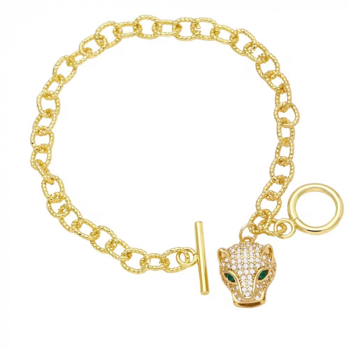 Set Colier-Bratara Gold Gatopardo Gothic Chain [4]