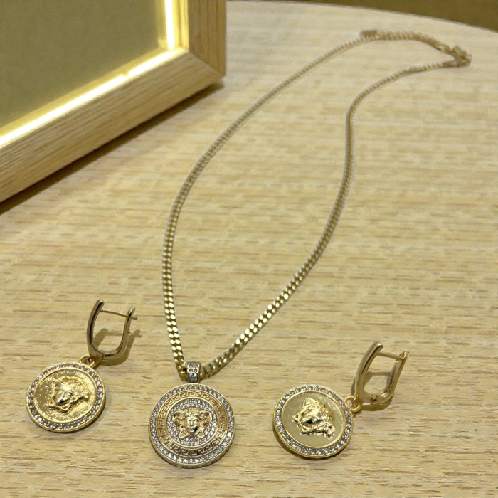 Set Colier-Cercei Dama Gold Medusa [2]