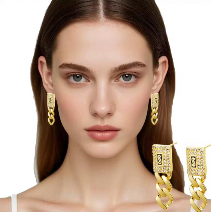 Set Colier-Cercei Monaco Dama Full Gold [3]