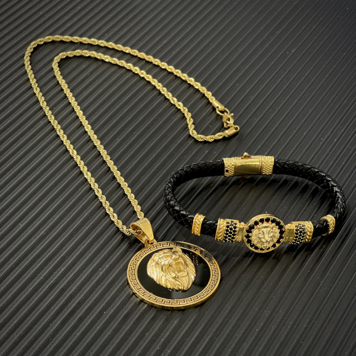 Set Lant-Bratara Brooks Gold Lion [4]