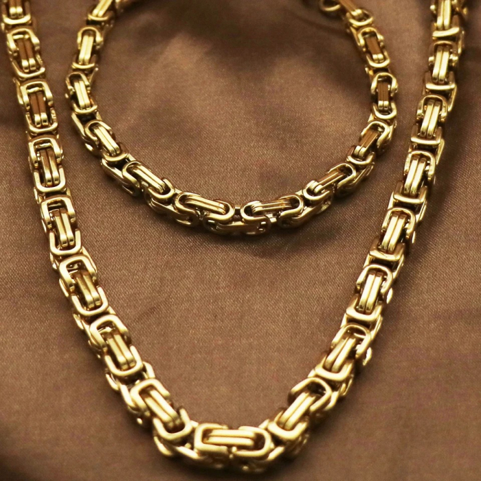 Set Lant-Bratara Brooks Gold Solid [2]