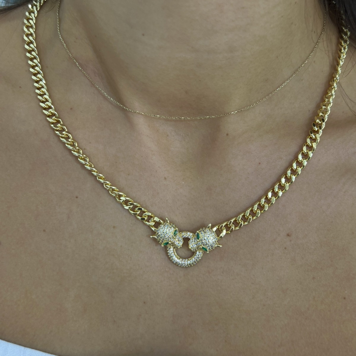Set Lant-Bratara Cuban Gold Gatopardo Diamonds [4]