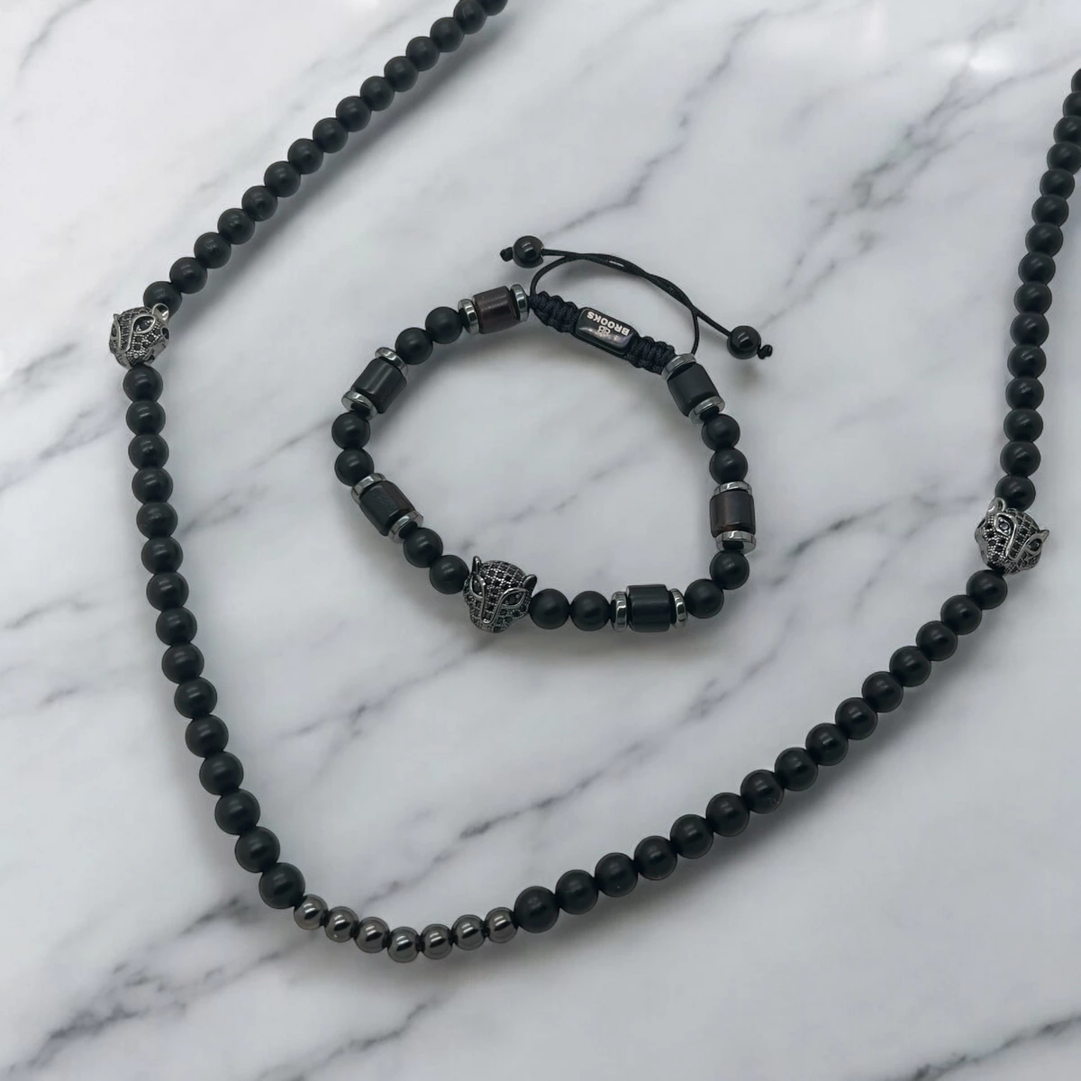 Set Lant-Bratara Full Black Gatopardo [2]