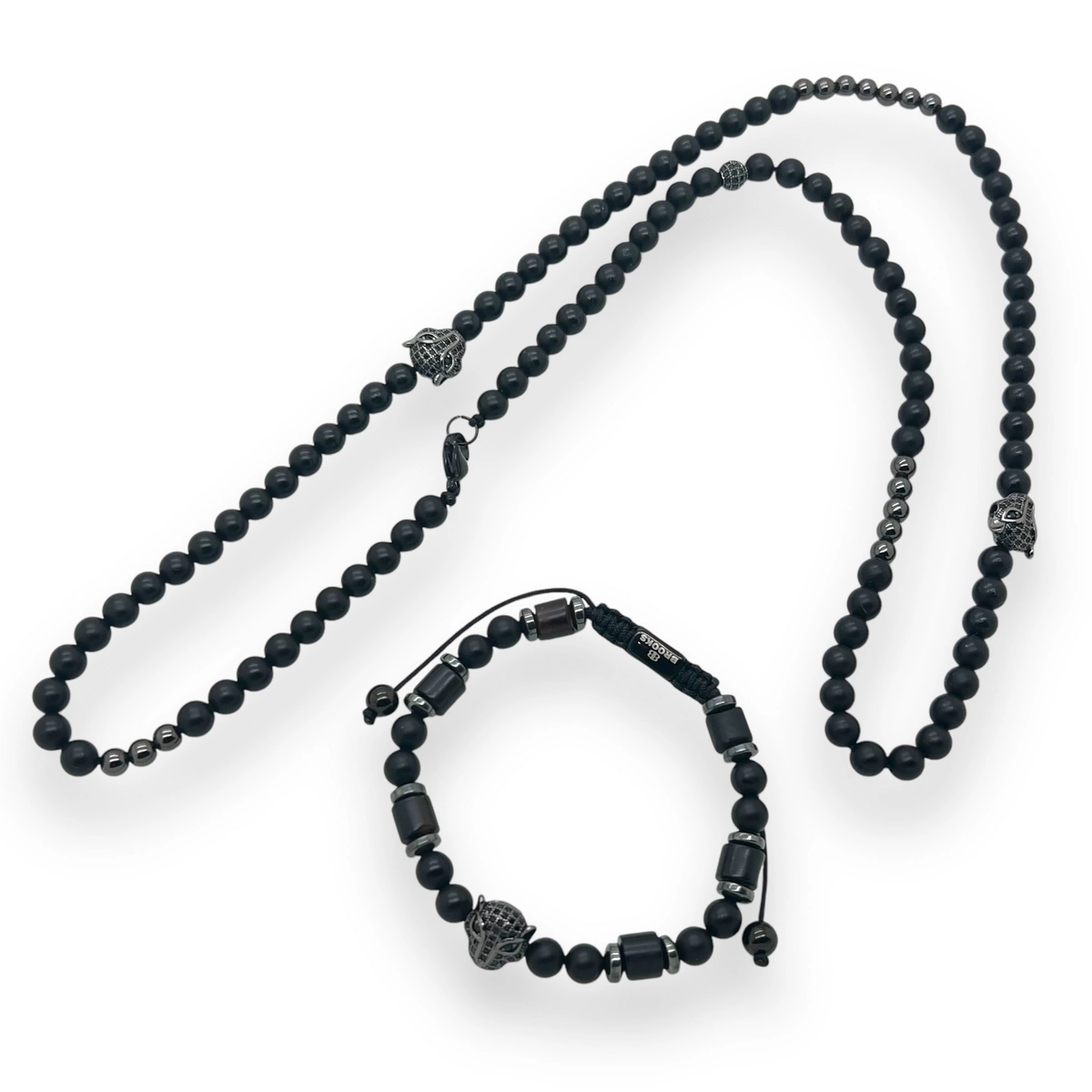 Set Lant-Bratara Full Black Gatopardo [1]