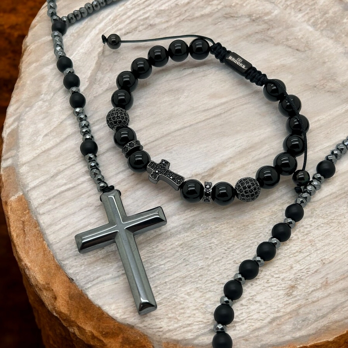 Set Lant-Bratara Full Black Rosary [4]