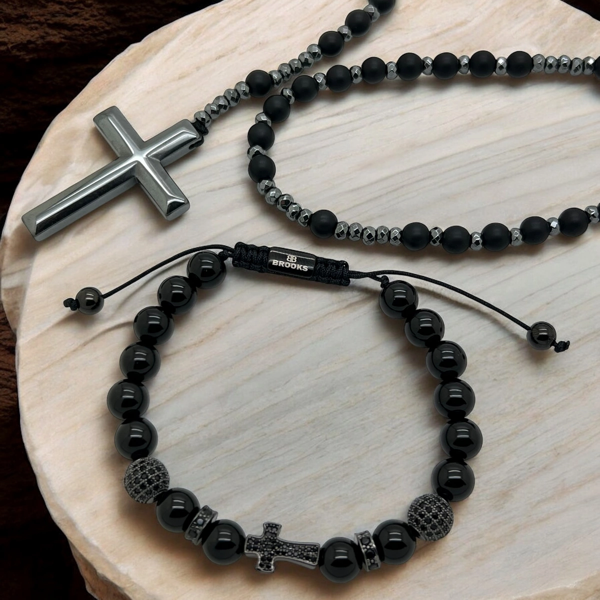 Set Lant-Bratara Full Black Rosary [2]