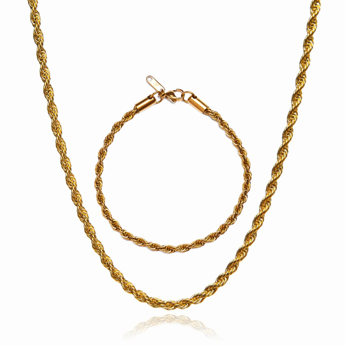 Set Lant-Bratara Gold Rope [1]